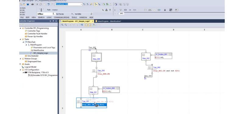 Lenguaje de programacion de PLC Sequential Function Chart (SFC)