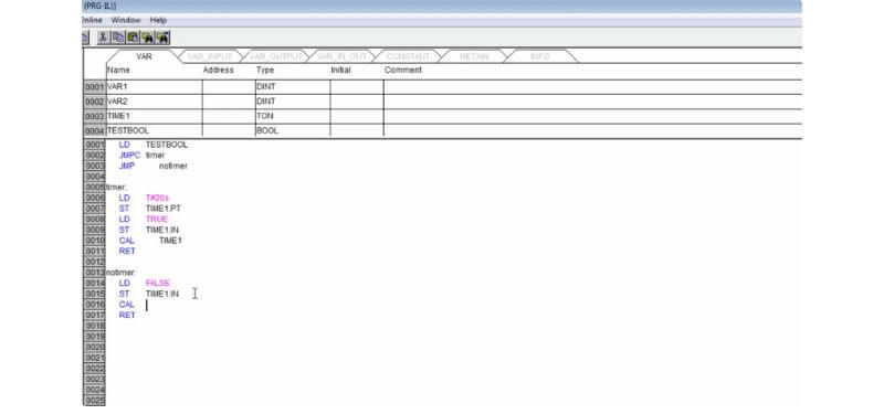 Instruction List (IL)