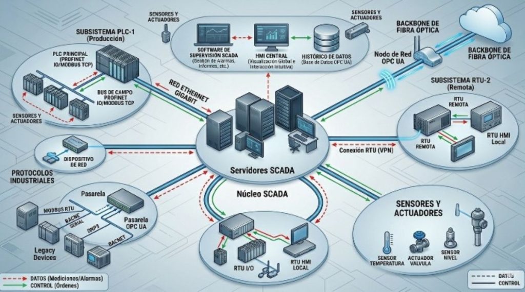componentes de un sistema SCADA
